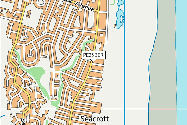 PE25 3ER map - OS VectorMap District (Ordnance Survey)