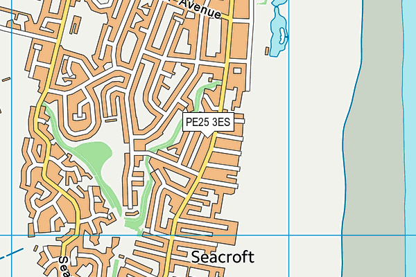 PE25 3ES map - OS VectorMap District (Ordnance Survey)