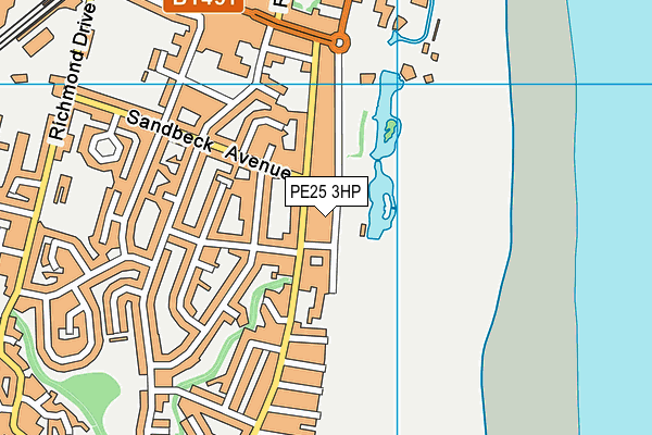PE25 3HP map - OS VectorMap District (Ordnance Survey)