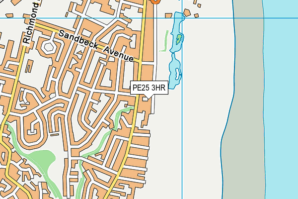 PE25 3HR map - OS VectorMap District (Ordnance Survey)