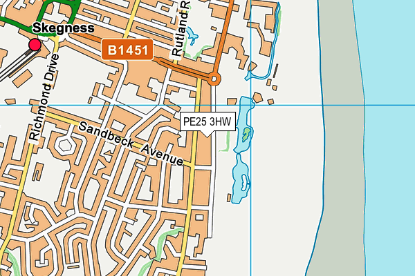 PE25 3HW map - OS VectorMap District (Ordnance Survey)