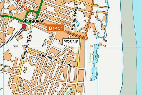 PE25 3JE map - OS VectorMap District (Ordnance Survey)