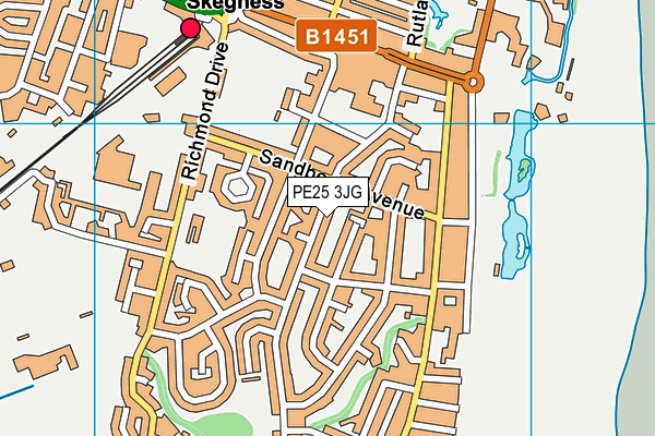 PE25 3JG map - OS VectorMap District (Ordnance Survey)