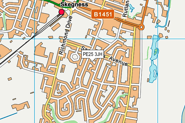 PE25 3JH map - OS VectorMap District (Ordnance Survey)