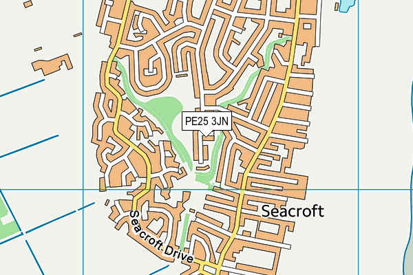 PE25 3JN map - OS VectorMap District (Ordnance Survey)