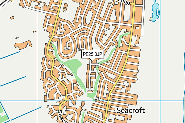 PE25 3JP map - OS VectorMap District (Ordnance Survey)