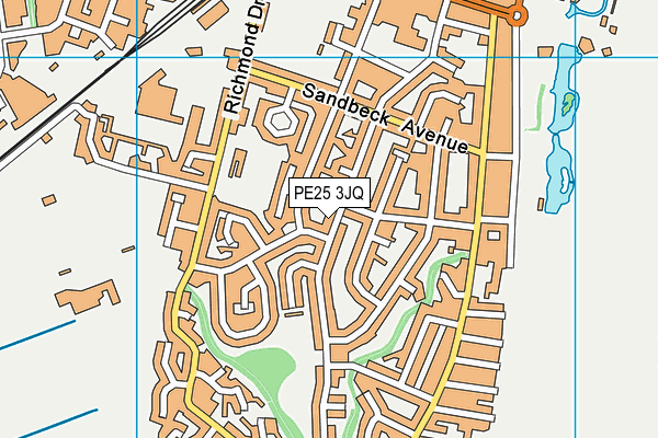 PE25 3JQ map - OS VectorMap District (Ordnance Survey)