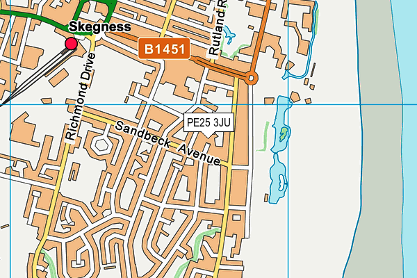 PE25 3JU map - OS VectorMap District (Ordnance Survey)