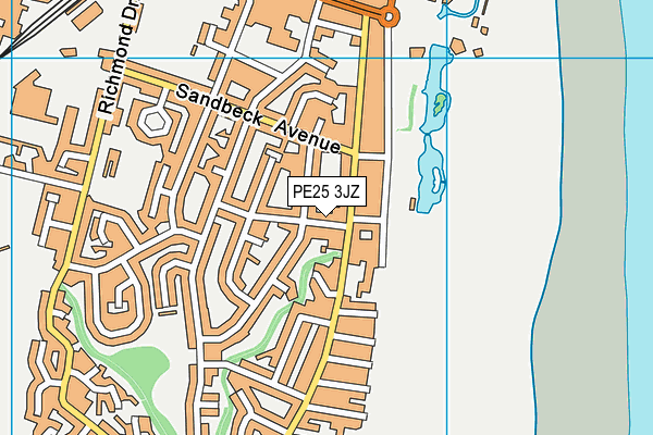 PE25 3JZ map - OS VectorMap District (Ordnance Survey)