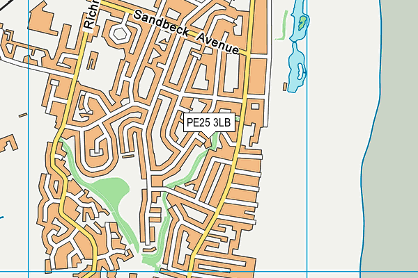 PE25 3LB map - OS VectorMap District (Ordnance Survey)