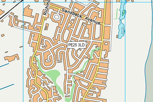 PE25 3LD map - OS VectorMap District (Ordnance Survey)