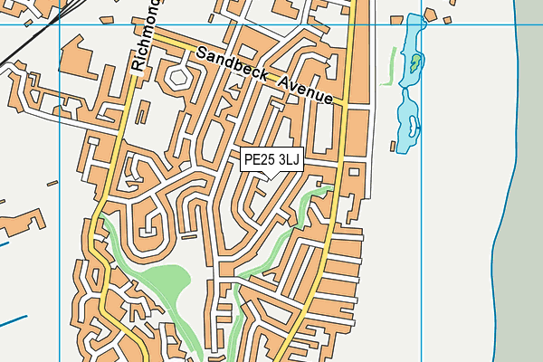 PE25 3LJ map - OS VectorMap District (Ordnance Survey)