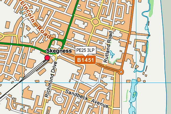 PE25 3LP map - OS VectorMap District (Ordnance Survey)