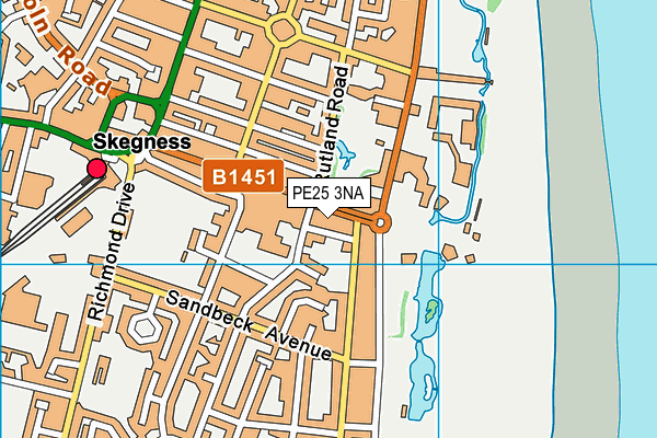 PE25 3NA map - OS VectorMap District (Ordnance Survey)