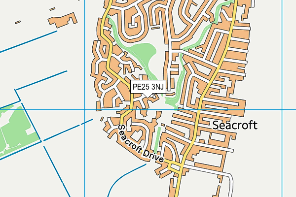 PE25 3NJ map - OS VectorMap District (Ordnance Survey)
