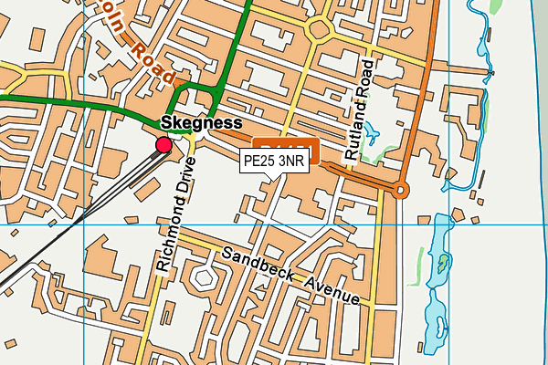 PE25 3NR map - OS VectorMap District (Ordnance Survey)