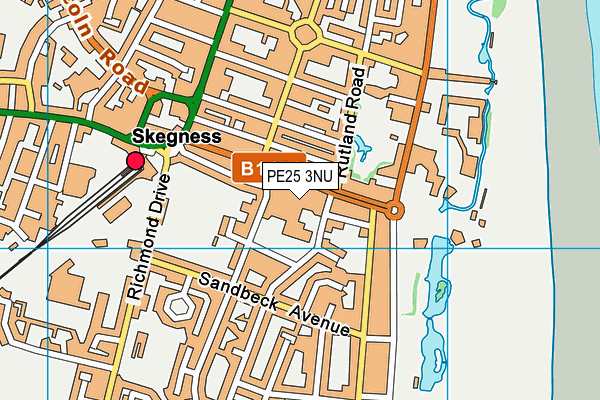 PE25 3NU map - OS VectorMap District (Ordnance Survey)