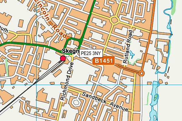 PE25 3NY map - OS VectorMap District (Ordnance Survey)