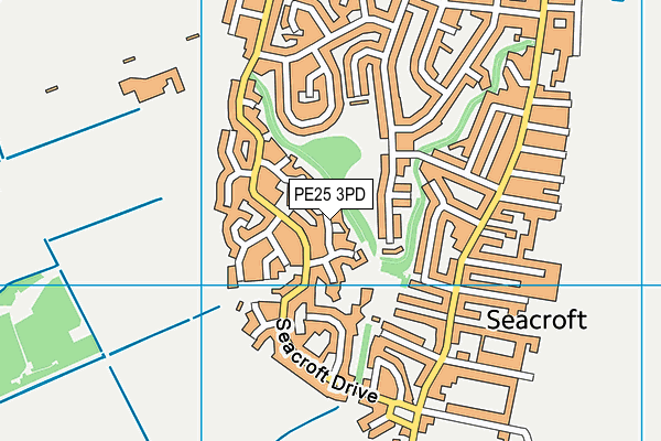 PE25 3PD map - OS VectorMap District (Ordnance Survey)