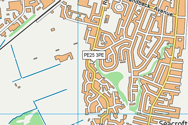 PE25 3PE map - OS VectorMap District (Ordnance Survey)