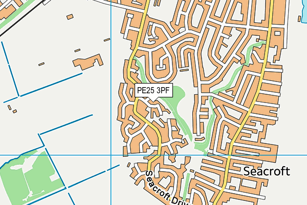 PE25 3PF map - OS VectorMap District (Ordnance Survey)