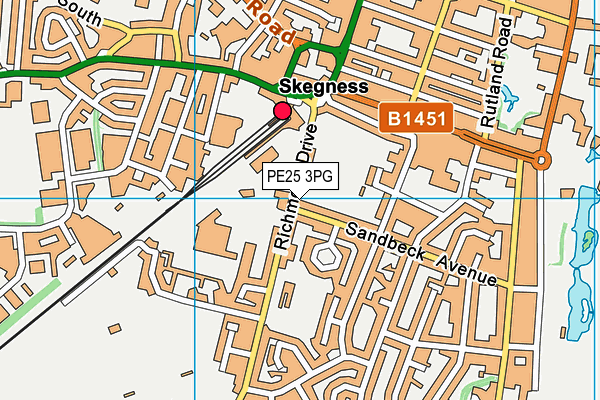 PE25 3PG map - OS VectorMap District (Ordnance Survey)