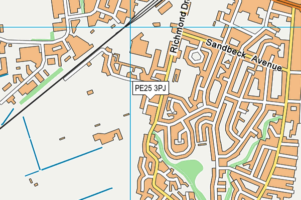 PE25 3PJ map - OS VectorMap District (Ordnance Survey)