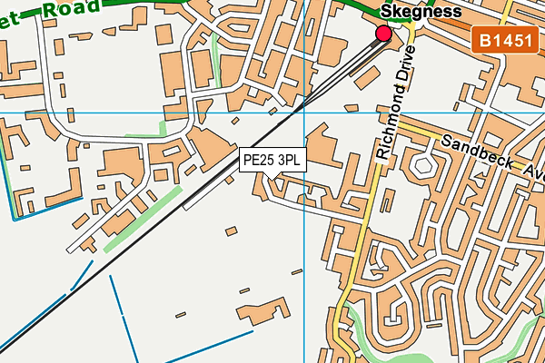 PE25 3PL map - OS VectorMap District (Ordnance Survey)
