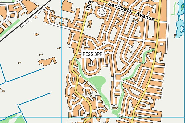PE25 3PP map - OS VectorMap District (Ordnance Survey)