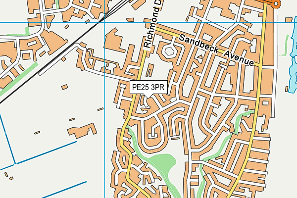 PE25 3PR map - OS VectorMap District (Ordnance Survey)