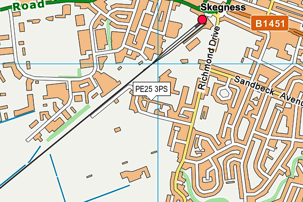 PE25 3PS map - OS VectorMap District (Ordnance Survey)