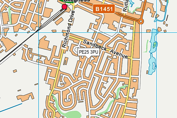 PE25 3PU map - OS VectorMap District (Ordnance Survey)