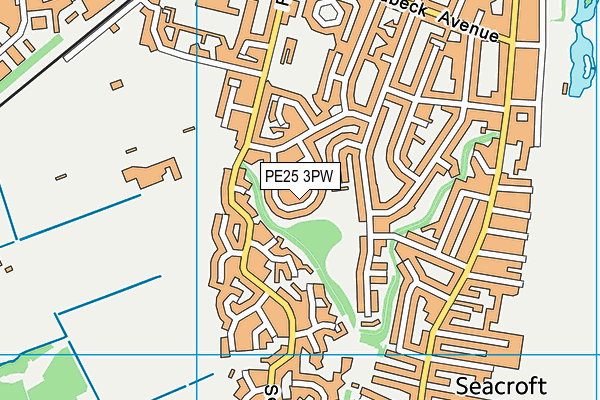PE25 3PW map - OS VectorMap District (Ordnance Survey)