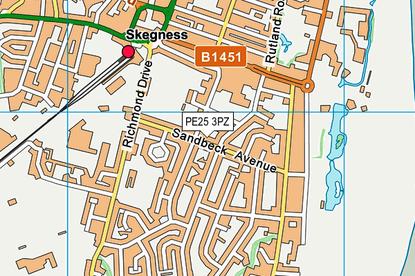 PE25 3PZ map - OS VectorMap District (Ordnance Survey)