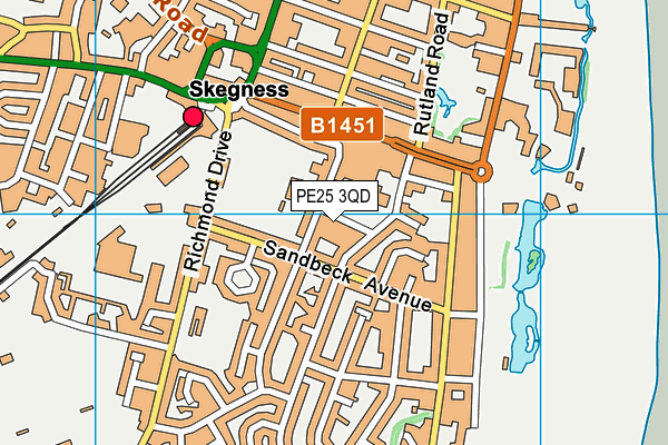 PE25 3QD map - OS VectorMap District (Ordnance Survey)