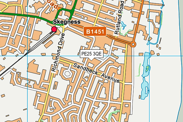 PE25 3QE map - OS VectorMap District (Ordnance Survey)