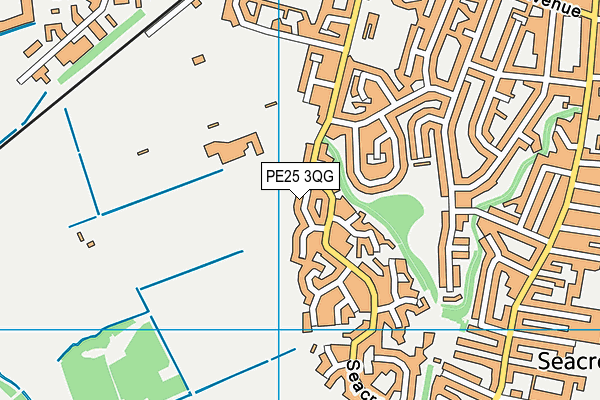 PE25 3QG map - OS VectorMap District (Ordnance Survey)