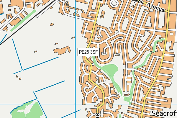 PE25 3SF map - OS VectorMap District (Ordnance Survey)