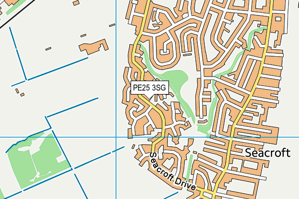 PE25 3SG map - OS VectorMap District (Ordnance Survey)