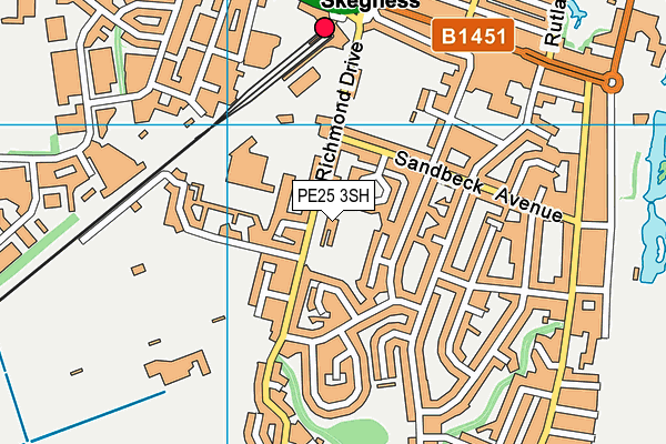 The Richmond School, Skegness map (PE25 3SH) - OS VectorMap District (Ordnance Survey)