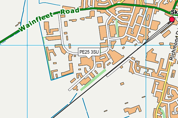 PE25 3SU map - OS VectorMap District (Ordnance Survey)