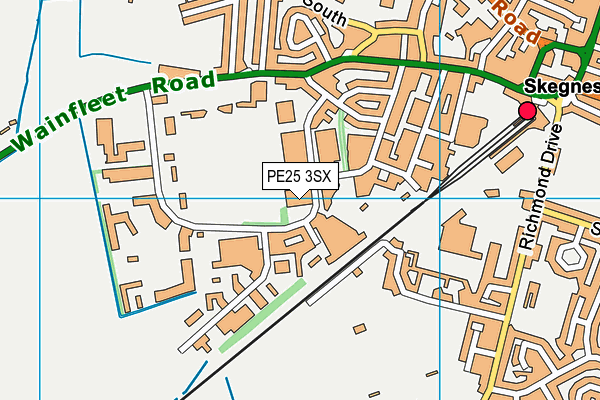 PE25 3SX map - OS VectorMap District (Ordnance Survey)