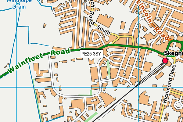 PE25 3SY map - OS VectorMap District (Ordnance Survey)