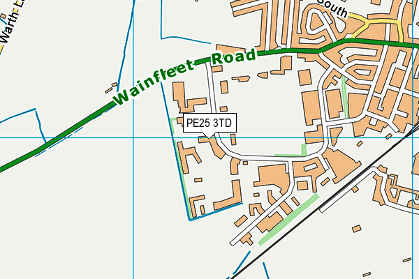 PE25 3TD map - OS VectorMap District (Ordnance Survey)