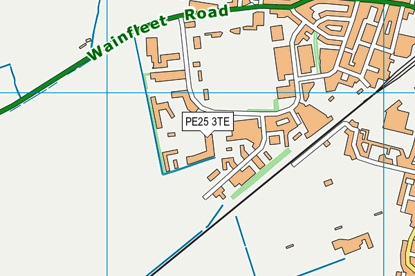 PE25 3TE map - OS VectorMap District (Ordnance Survey)