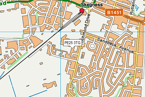 PE25 3TG map - OS VectorMap District (Ordnance Survey)