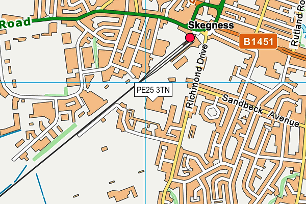 PE25 3TN map - OS VectorMap District (Ordnance Survey)