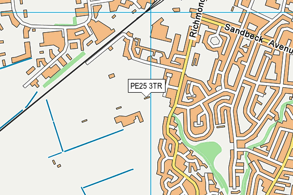 PE25 3TR map - OS VectorMap District (Ordnance Survey)