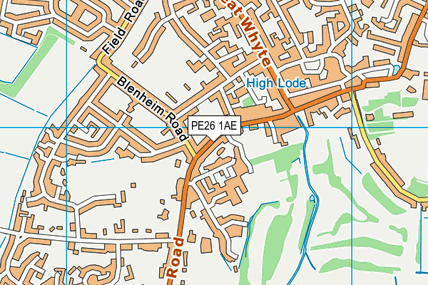 PE26 1AE map - OS VectorMap District (Ordnance Survey)