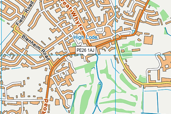 PE26 1AJ map - OS VectorMap District (Ordnance Survey)